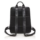 Elegantní kožený batoh na notebook Castelijn & Beerens 609576 černý zadní strana