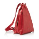 Elegantní dámský kožený batůžek do města Castelijn & Beerens Babette Nappa Backpack 219814 červený - boční strana