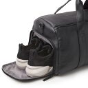 Castelijn & Beerens Kožená cestovní taška RFID weekender November 269340 ZW černá přihrádka na boty