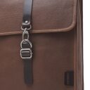 Castelijn & Beerens Kožený batoh na notebook 15,6" RFID 599576 Floris hnědý