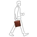 Castelijn & Beerens Pánská kožená taška na notebook 10,5" RFID Richard 599697 LB světle hnědá