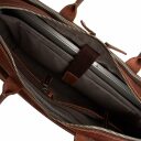 Castelijn & Beerens Pánská kožená taška na notebook 15,6" RFID Sam 599473 LB světle hnědá