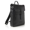 Castelijn & Beerens Stylový kožený batoh na notebook do 15,6" RFID 269578 Tango černý boční pohled