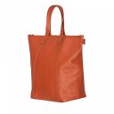 ESTELLE Dámský kožený batoh - kabelka 3v1 1409-49 oranžová