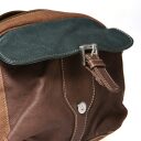 ESTELLE Kožená kabelka / taška na doklady 0722 hnědo-zelená