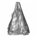 ESTELLE Stylový kožený batoh 1383 stříbrný