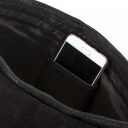 Estelle kožená taška přes rameno 1266 černo-šedá kapsa na telefon