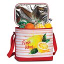 Fabrizio cooler bag - chladící taška Fresh Vibes 50408-5200 červená s citróny otevřená