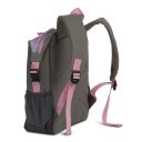 Dětský batůžek do školy kočička Fabrizio go green 20843-2800 šedo-růžový - boční strana