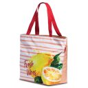 Fabrizio Letní taška na pláž přes rameno 31l Fresh Vibes 50407-5200 světle oranžová s citróny boční pohled