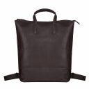 Kožený batoh - taška JOST  NARVIK 1339 X-Change 3in1 Bag hnědý
