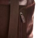 JOST Moderní kožený batoh vhodný na notebook DACOTA 2984 hnědý