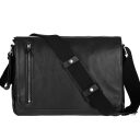 LEONHARD HEYDEN Kožená taška přes rameno vhodná na notebook HAMBURG L 3458 černá