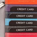 Dámská kožená peněženka PATCHI 61 RFID 3001020.61.10 černá / multicolor - sloty na karty a doklady