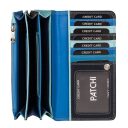 Patchi Dámská kožená peněženka RFID 3001020.61.30 modrá / multicolor