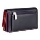 Dámská kožená RFID peněženka harmonika BURKELY PATCHI 3001020.61.40 fialova / multicolor