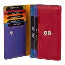 Patchi Dámská kožená peněženka RFID PATCHI MULTICOLOUR WALLET L 3001027.61.55 červená / multicolor - otevřená