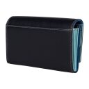 Dámská kožená peněženka RFID Patchi modrá / multicolor