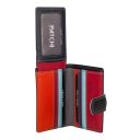 Kožená mini peněženka RFID BURKELY PATCHI 3001022.61.10 černá / multicolor