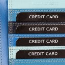 Kožená mini peněženka PATCHI 61 RFID WALLET 3001022.61.30 modrá / multicolor - sloty na karty