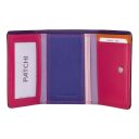 PATCHI 3001077.61.40 fialovo-růžová Dámská kožená RFID peněženka s přívěskem na klíče 