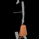 PICARD Elegantní dámský batoh LUIS 8656 oranžový v ruce