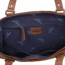 SANSIBAR Kožená shopper kabelka na A4 B-276 Saturnus hnědá