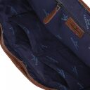 SANSIBAR Kožená shopper kabelka na A4 B-276 Saturnus hnědá