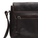 The Chesterfield Brand Klopová kožená taška přes rameno Roman C48.118501 hnědá - detail zipové přihrádky na zadní straně