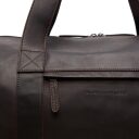 Kožená cestovní taška / weekender Hudson C20.004501 hnědá detail loga The Chesterfield Brand