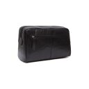 Kožená cestovní kosmetická kabelka / etue Marina C08.048500 černá