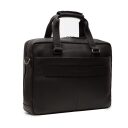 The Chesterfield Brand Kožená pracovní taška C40.107400 Manhattan černá popruh na kufr