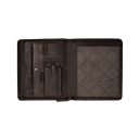 The Chesterfield Brand Kožená spisovka A4 na tablet Barnet C40.105201 hnědá - otevřená