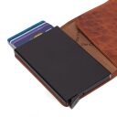 The Chesterfield Brand Malá kožená peněženka - pouzdro na karty RFID C08.044331 Portland koňak