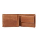 Pánská kožená peněženka RFID The Chesterfield Brand Timo C08.017331 koňak otevřená