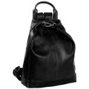 Stylový dámský kožený batoh The Chesterfield Brand Saar černý