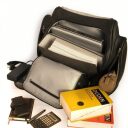 XL kožený batoh na notebook 709 černá